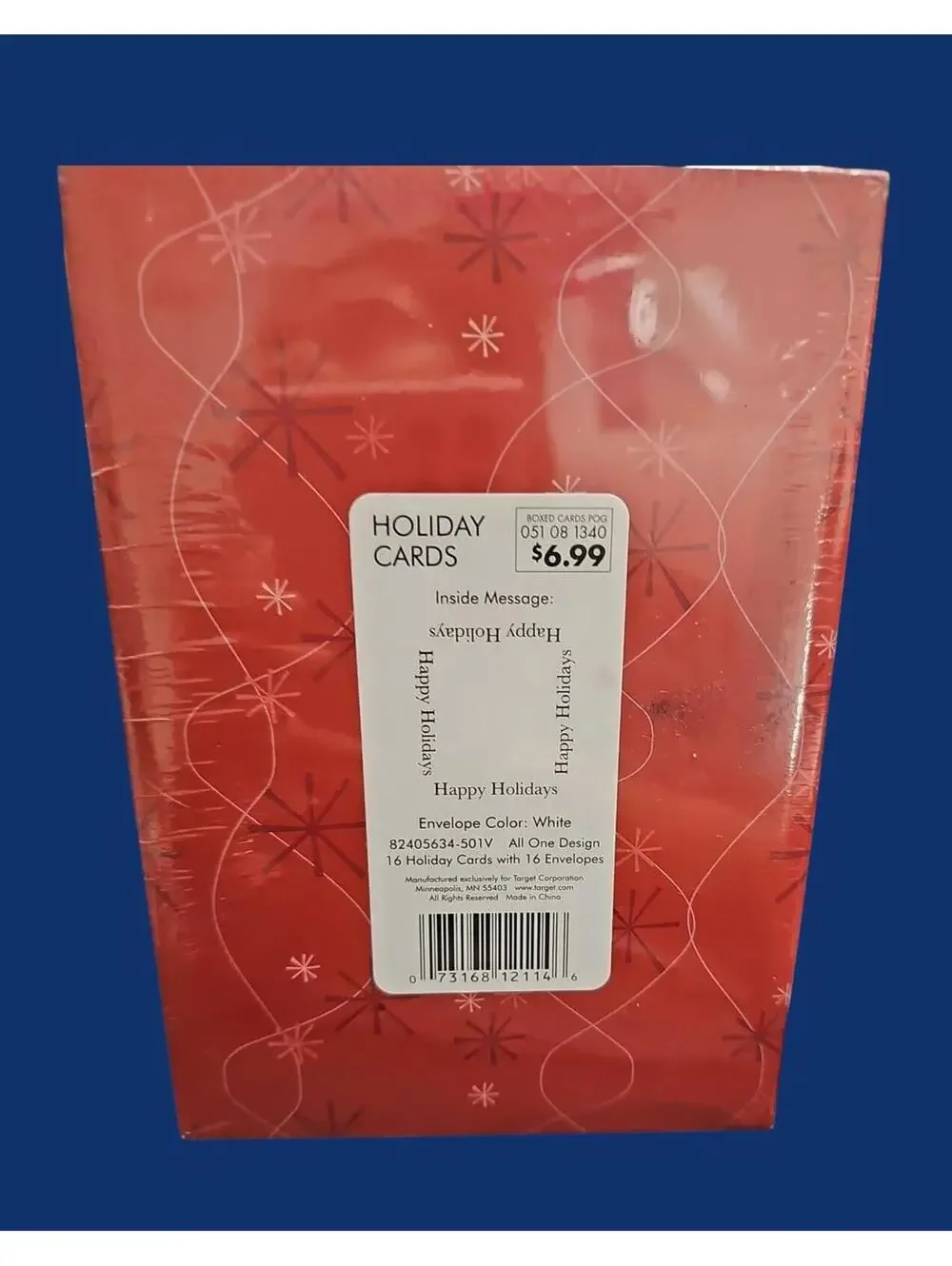 Target Holiday Cards Boxed Set 16 Ct – Insert 4x6 Photo – Sealed